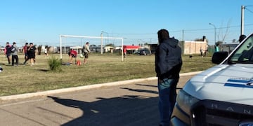 Desbarataron un partido de fútbol