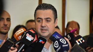 El ministro de Justicia y Seguridad de Santa Fe, Pablo Cococcioni, brindó una conferencia de prensa en Rosario.