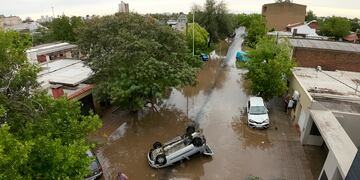 Temporal en Bahía Blanca. (AP)