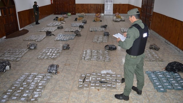 Gendarmería incauta marihuana en el paraje Urugua-í.