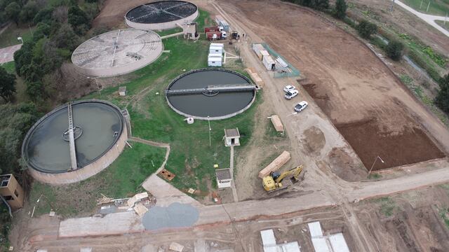 Trabajos en el cuarto módulo de la planta depuradora de líquidos cloacales