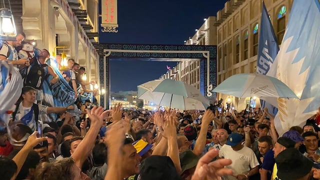 Banderazo argentino en Qatar
