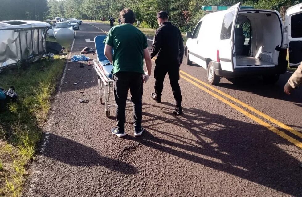 Dos fallecidos tras un siniestro vial sobre la ruta 3 en Cerro Corá
