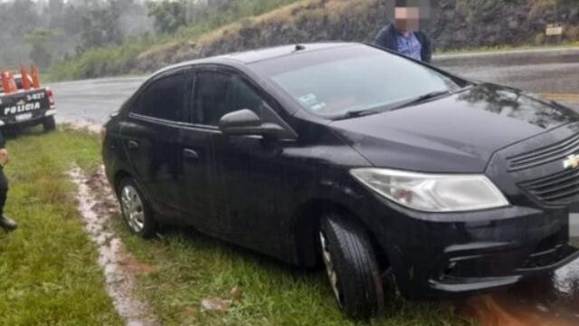 Caraguatay: automovilista mordió un espejo de agua y despistó.