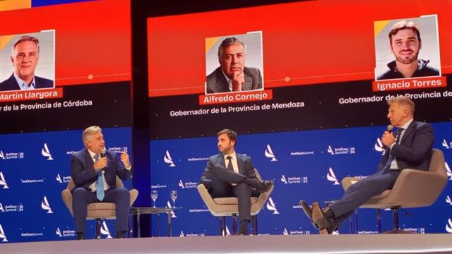 Martín Llaryora estuvo presente en el encuentro en AmCham.