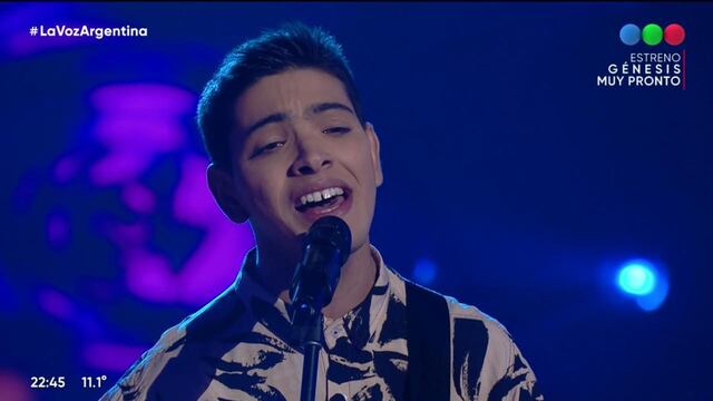 El sanjuanino Nicolás Olivieri ganó la primera batalla de La Voz Argentina tras interpretar una zamba.