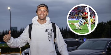 Dibu Martínez reacciono a la acción de Moroni en el Mundial de Rugby. Foto: Web