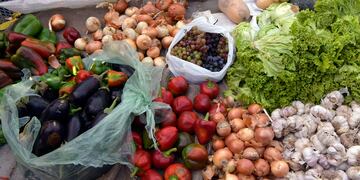 Verdurazo frente al Congreso: la Mesa Agroalimentaria repartió 20.000 kilos de alimentos.