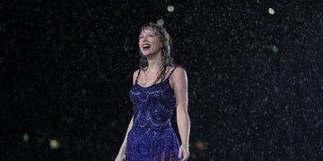 Taylor Swift en el show con lluvia de Massachusetts. (Foto: @TaylorSwift)