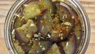 Berenjenas en escabeche.