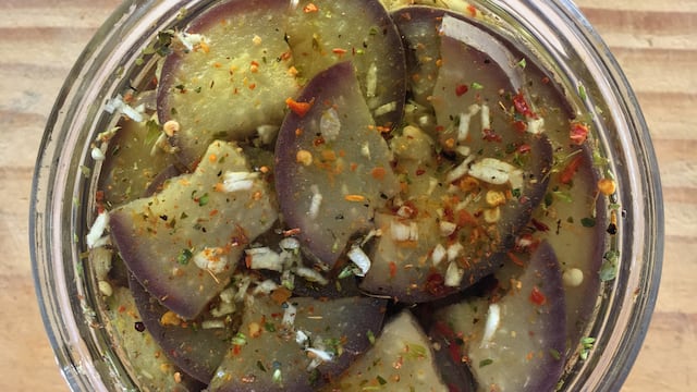 Berenjenas en escabeche.