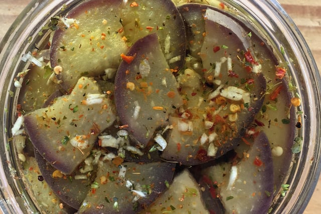 Berenjenas en escabeche.