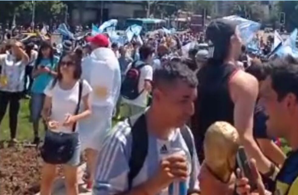 Argentina Campeón Mundial sin fronteras: también hubo festejos argentinos en Chile