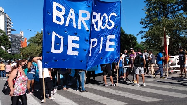 Barrios de Pie marchó en Córdoba, este jueves.