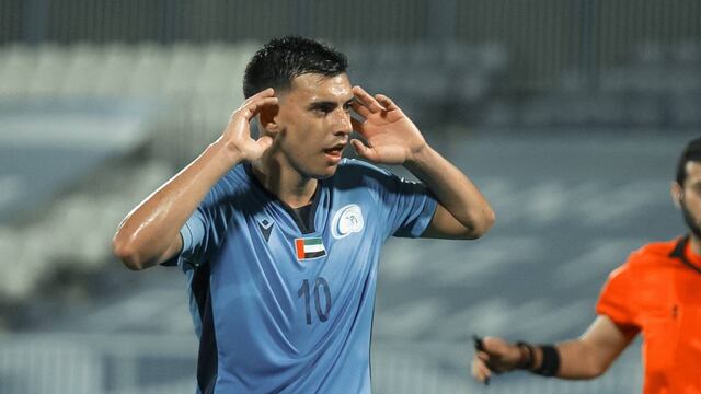 El "Francotirador", como llaman a Nico Giménez en Emiratos, una jugosa venta para Talleres (Twitter FC Baniyas).