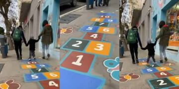 La rayuela del centro de Comodoro que entretiene a todos los ciudadanos