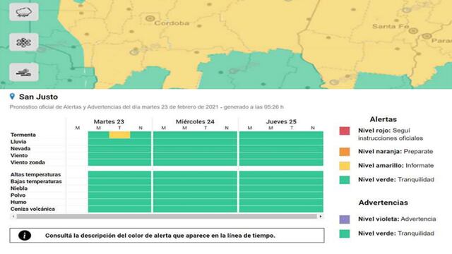 Se esperan precipitaciones para este martes.