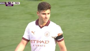 Álvarez, clave en el West Ham-Manchester City.