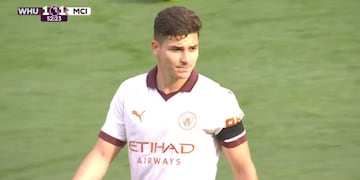 Álvarez, clave en el West Ham-Manchester City.