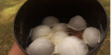 "¡Esto no es coca, papi!". Aprovechó que cayó granizo y se armó un fernet.