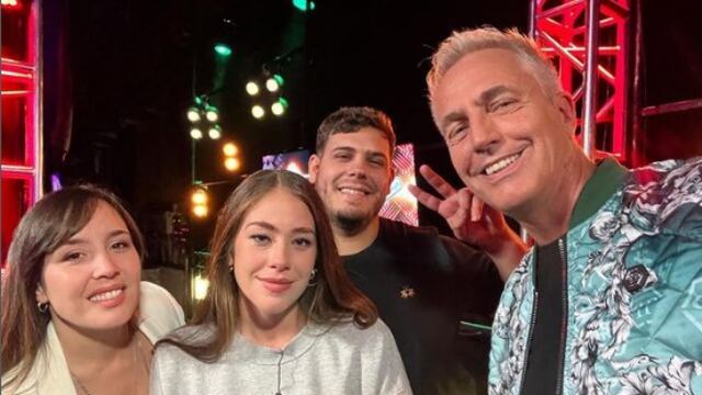 Cecilia Mirabile, junto a Marley y familiares.