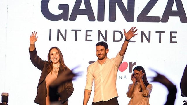 Emanuel Gainza junto a María Eugenia Vidal.