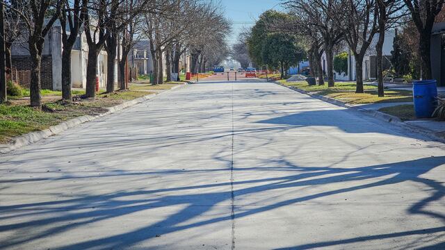 Calle Salta (S) pavimentada en Humberto Primo