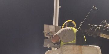 Instalación de luces LED en Rafaela