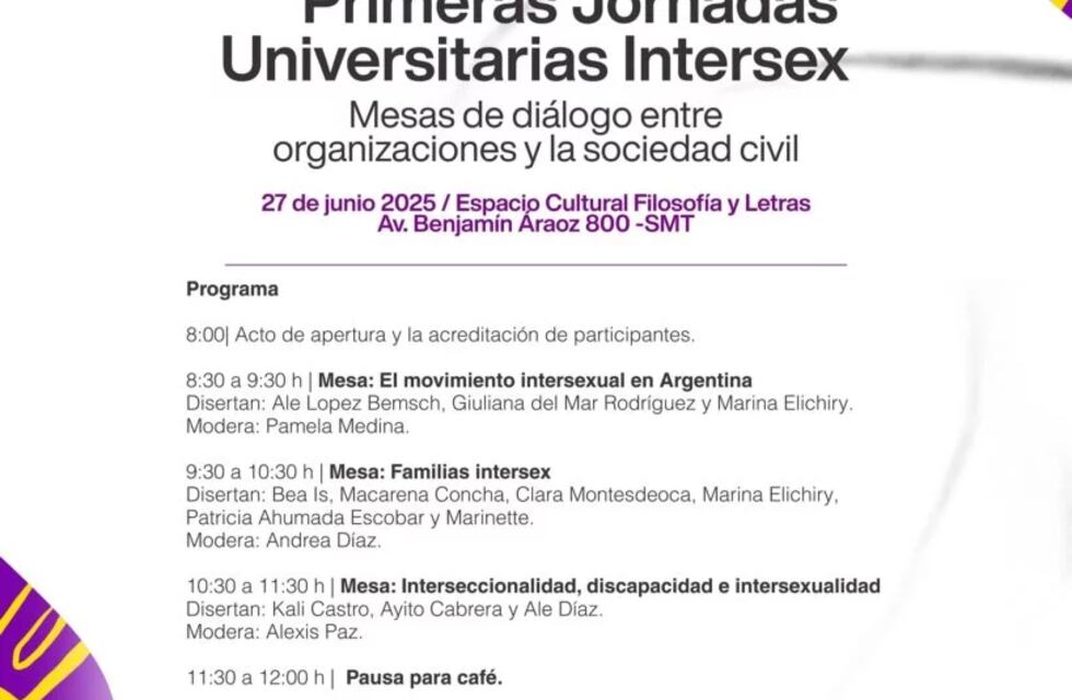 La UNT será sede de las Primeras Jornadas Universitarias Intersex