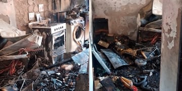 La vivienda quedó reducida completamente a cenizas. (El Doce)