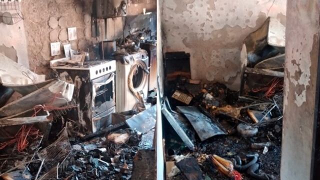 La vivienda quedó reducida completamente a cenizas. (El Doce)