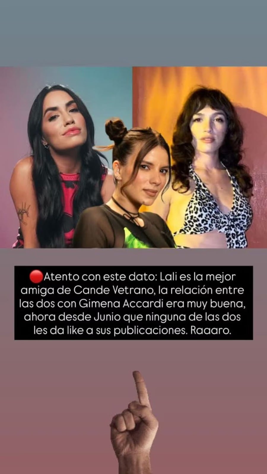 Rumores sobre un posible distanciamiento entre Gimena, Lali y Cande.