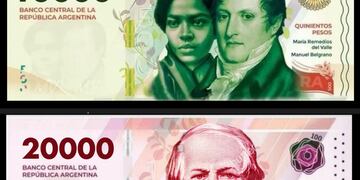 María Remedios del Valle, Manuel Belgrano y Juan Bautista Alberdi son los próceres de los nuevos billetes.