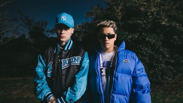 Lit Killah y FMK, en un alto de la grabación de "Ese mensaje". (Warner Music Argentina)