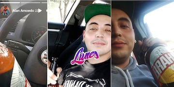 El acusado se filmó minutos antes del accidente bebiendo cerveza mientras conducía