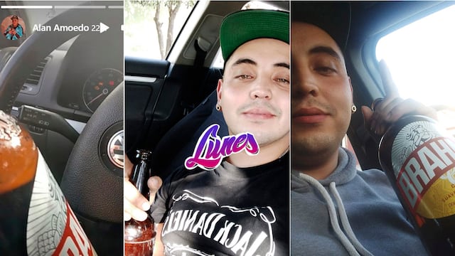 El acusado se filmó minutos antes del accidente bebiendo cerveza mientras conducía