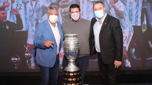 Chiqui Tapia agradeció a Instituto y a Juan Manuel Cavagliatto por el reconocimiento a la Selección argentina y la obtención de la Copa América (La Voz).