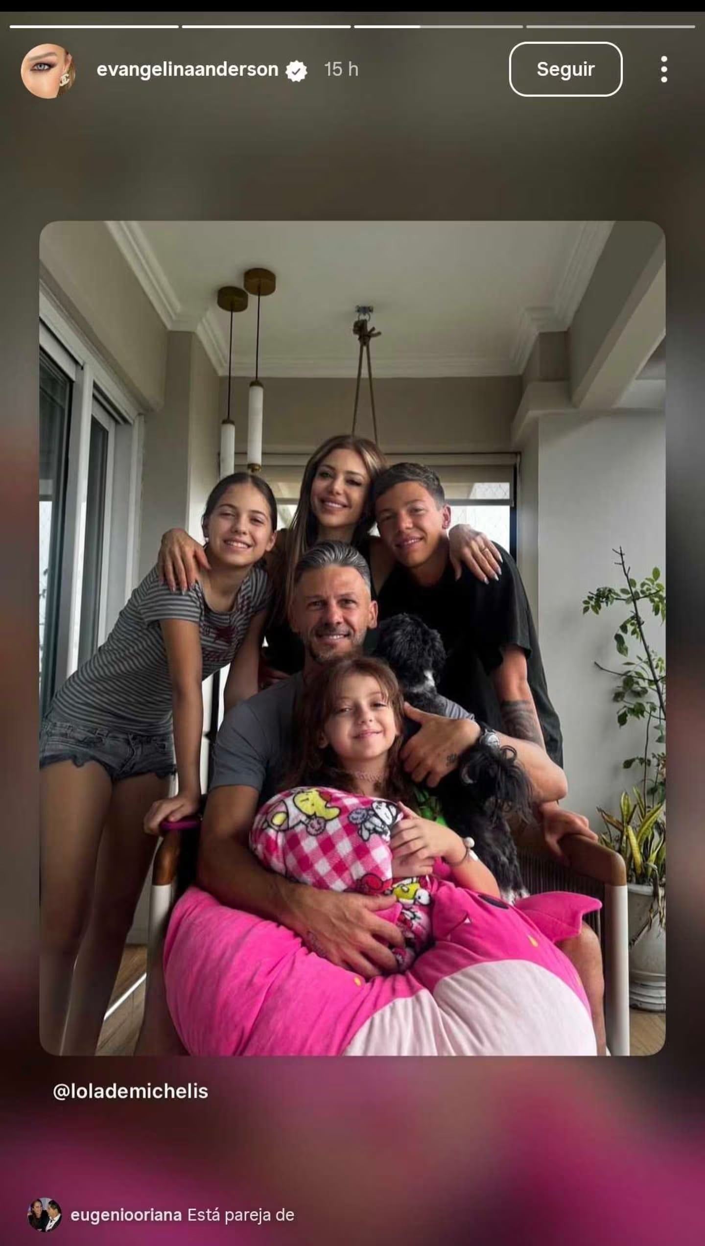 El guiño de Evangelina Anderson a Martín Demichelis