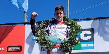 Fausto Arnaudo Piloto de Arroyito campeón de la Iame Series Junior M10