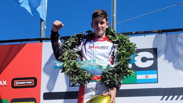 Fausto Arnaudo Piloto de Arroyito campeón de la Iame Series Junior M10