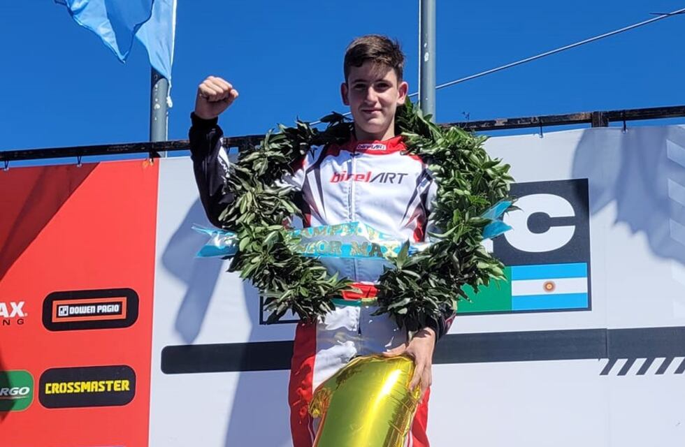 Fausto Arnaudo, piloto de Arroyito, logró el campeonato Anual de la Rotax Gran National en la IAME Series Argentina