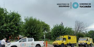 Defensa Civil asistió a los damnificados en Taruca Pampa.