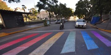 En el Día Internacional del Orgullo LGBT, así luce la senda (Facundo Luque).