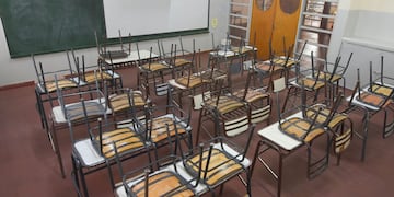 Los gremios docentes contra la vuelta de las clases presenciales. (Foto: José Gutiérrez)