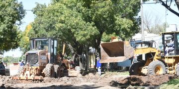 Obras de pavimento en el barrio San José