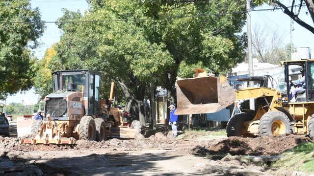 Obras de pavimento en el barrio San José