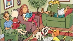 Reto visual: en esta escena familiar se esconden 6 palabras en inglés: ¿las pueden encontrar en 10 segundos?