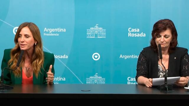 Tolosa Paz y Olmos en el anuncio del bono de fin de año.