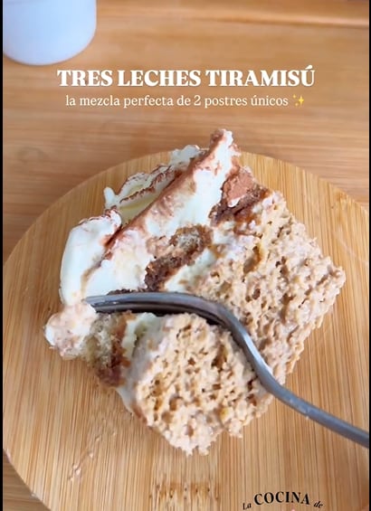 Cómo hacer en casa la torta de tres leches tiramisú