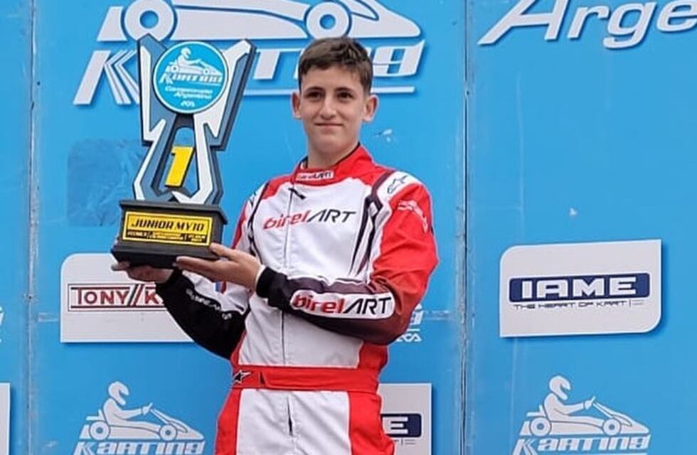 Fausto Arnaudo logró llegar a la cima del campeonato el fin de semana en el Argentino de Karting en Colonia Caroya